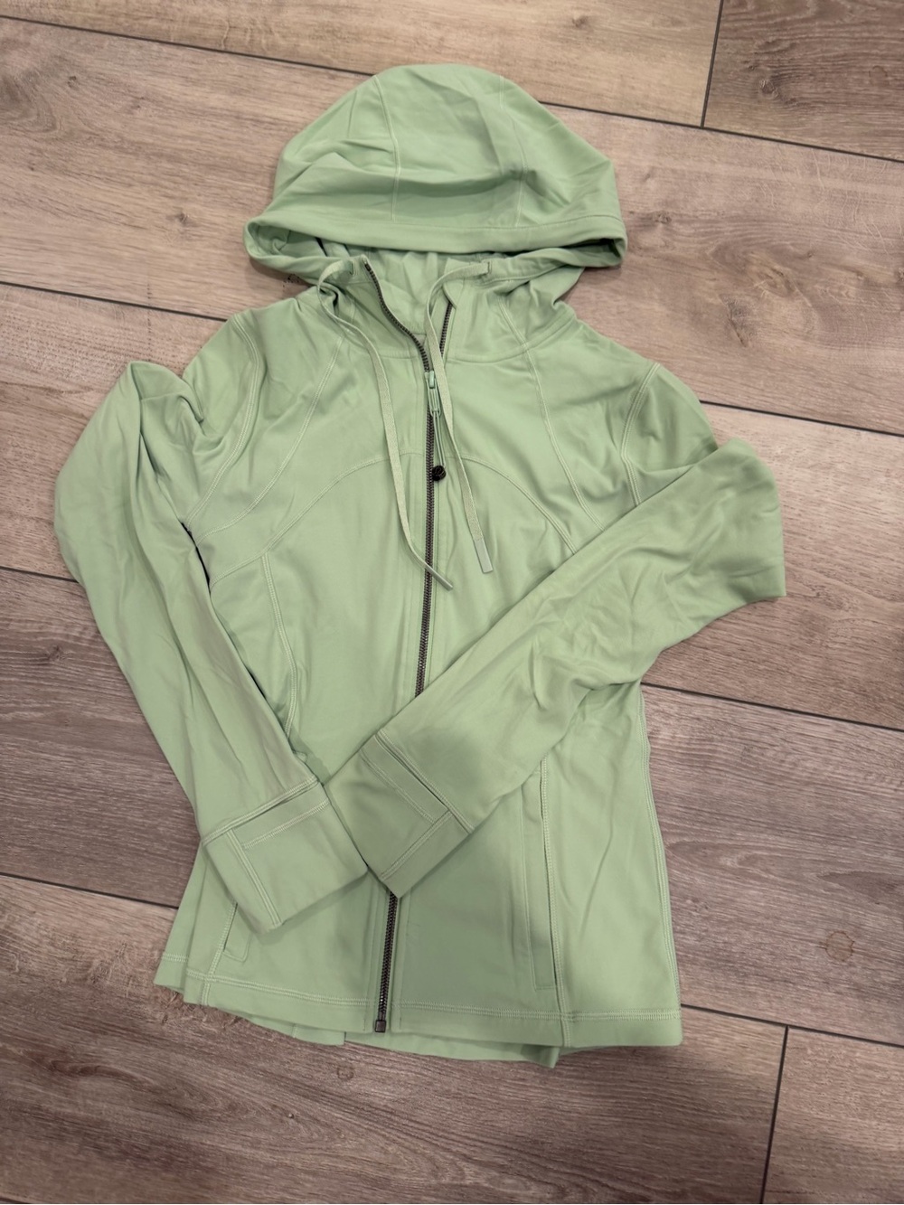 lululemon athletica Sage Green Hooded Zip Utility Jacket